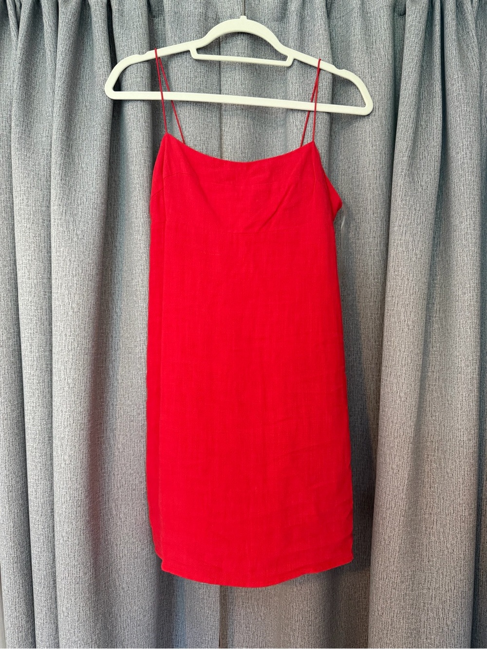 Kendall & Kylie Bright Red Spaghetti Strap Slip Dress